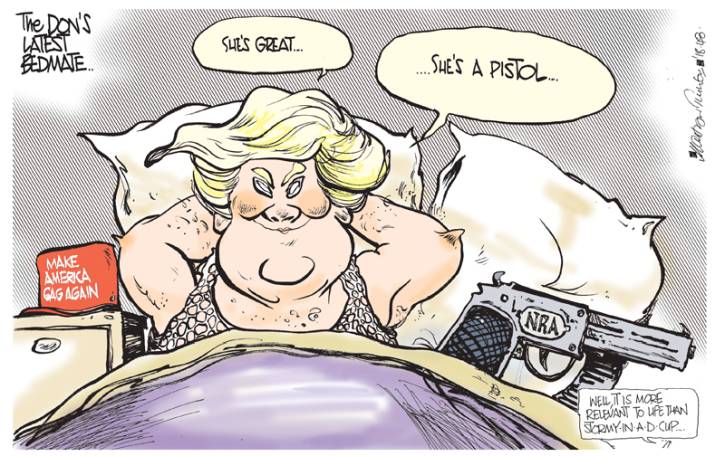Martyn Turner: Trump's latest bedmate ... 3