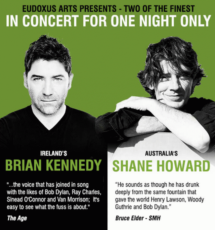 ALL GONE!: Win a double-pass to Brian Kennedy & Shane Howard at the Theatre Royal. 4 ALL GONE!: Win a double-pass to Brian Kennedy & Shane Howard at the Theatre Royal. 4