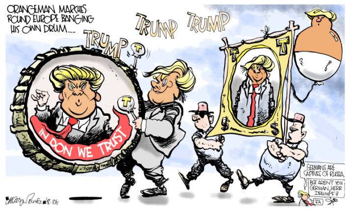 Mr Trump visits Europe ... 3