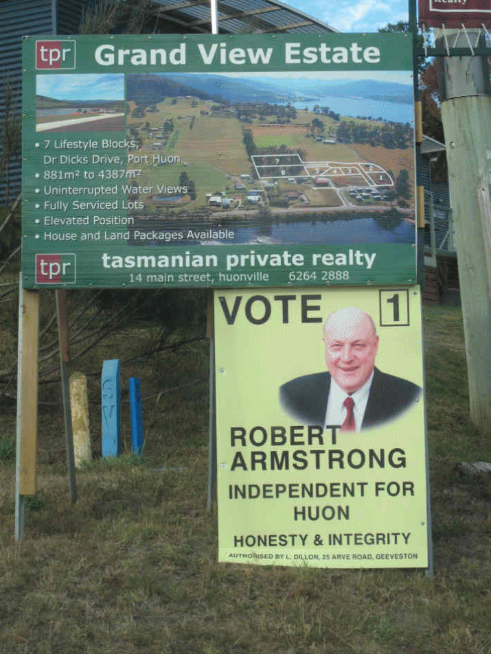 An unfortunate juxtaposition of real-estate and political advertising ... 3