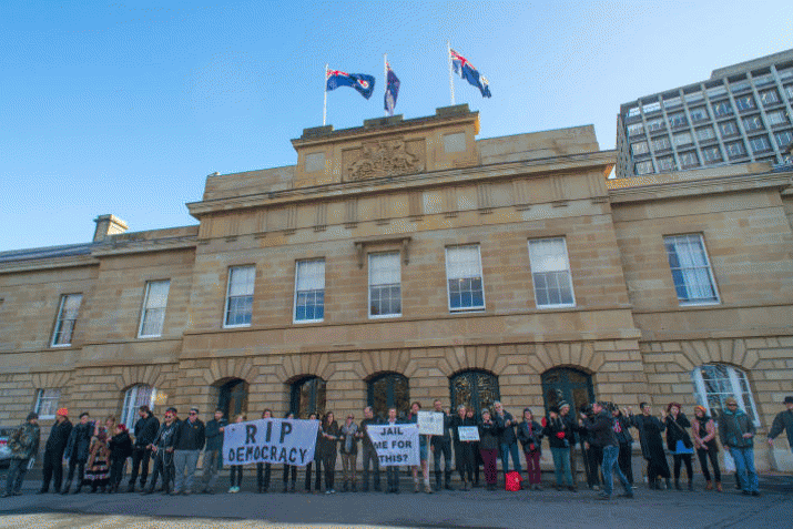Dark day for democracy but Tasmanians will not be silenced 3