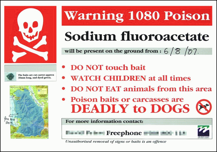 New Zealand is stockpiling pure Compound 1080 ... 3
