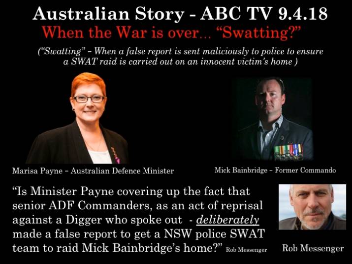 Australian Defence Minister Marise Payne ... and 'swatting' ... 3