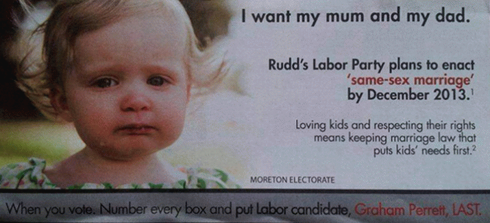 Call on Rudd and Abbott to condemn anti-gay marriage hate flyers 3