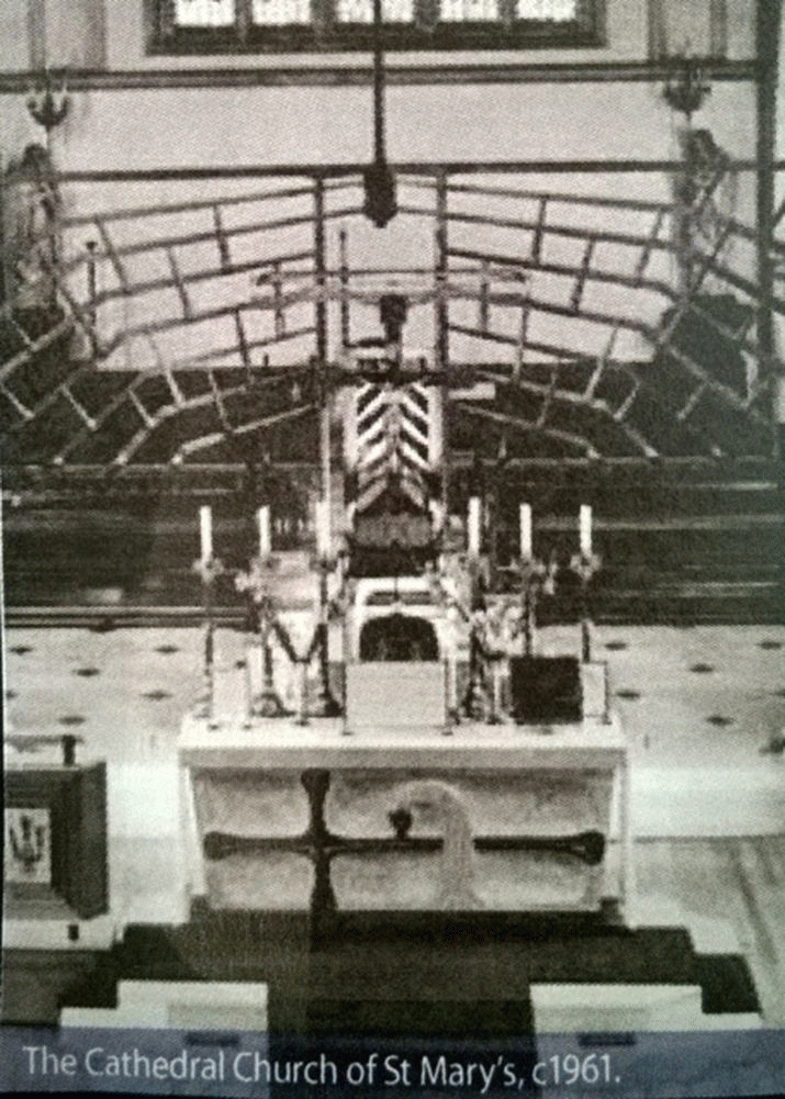 Removal of Schulim Krimper commission from St Mary's Cathedral, Harrington St, Hobart 3