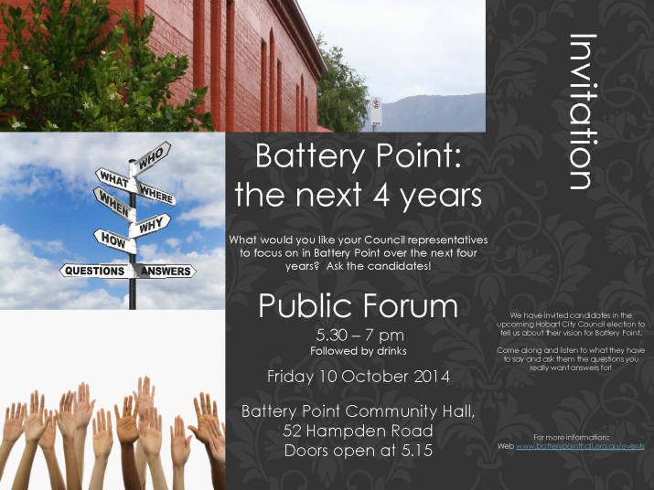Battery Point: Public Forum this Friday at 5.30pm 4 image