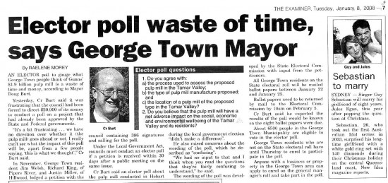 George Town poll: Dear Bruce Taylor 1