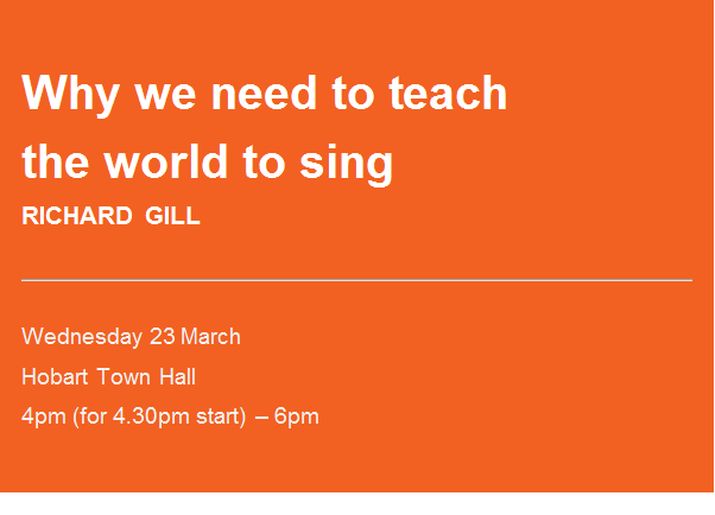 FOV: public forum with Richard Gill, March 23, Hobart Town Hall, 4pm 7 image