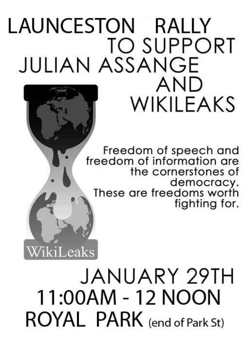 Public rallies, Launceston and Hobart, in support of Julian Assange and Wikileaks 1