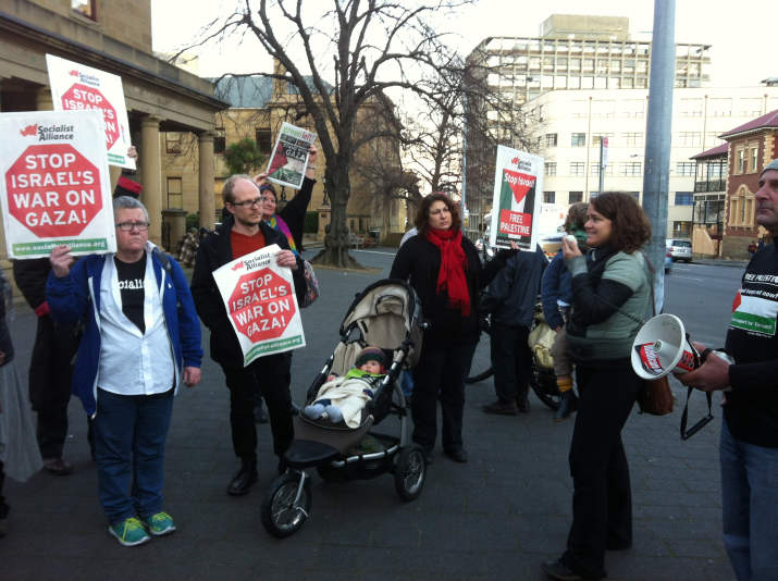 50 attend vigil for Gaza 7 image
