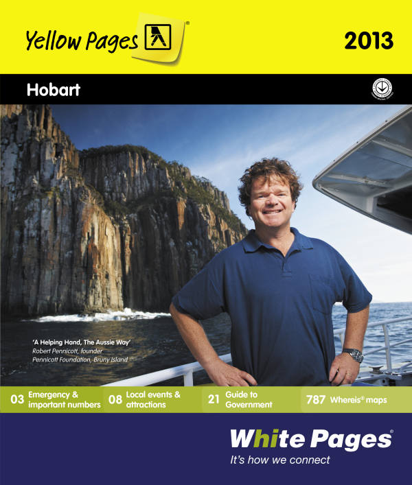 WHITE PAGES® AND YELLOW PAGES® CELEBRATES HELPING HAND ROBERT PENNICOTT ON HOBART COVER 4 image