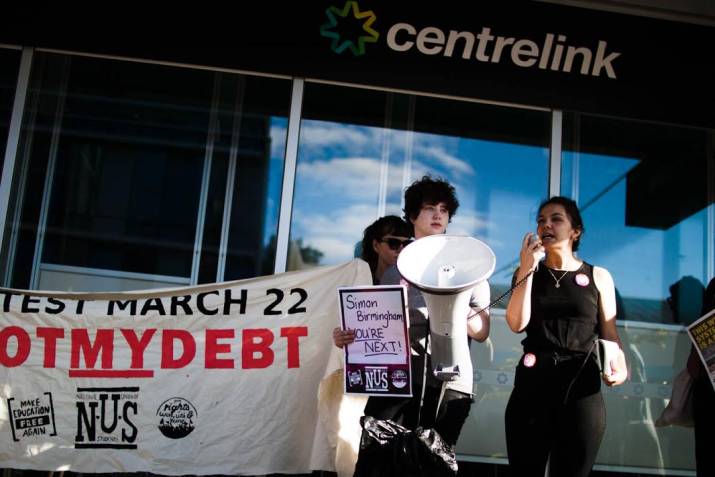 Students burn ‘fake’ debt notices 6 image