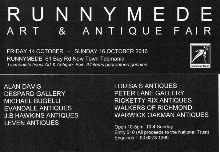 Runnymede Antique & Art Fair: Oct 13 - 16 1