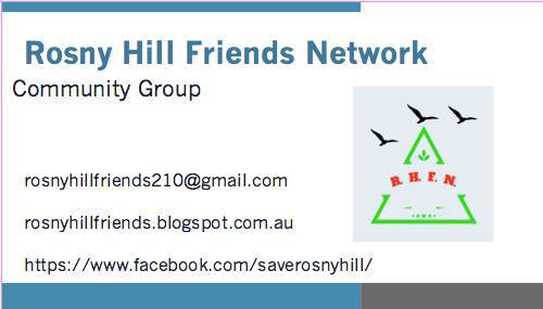 Letter to Clarence City Council alderpersons on Rosny Hill Nature Recreation Area ... 1