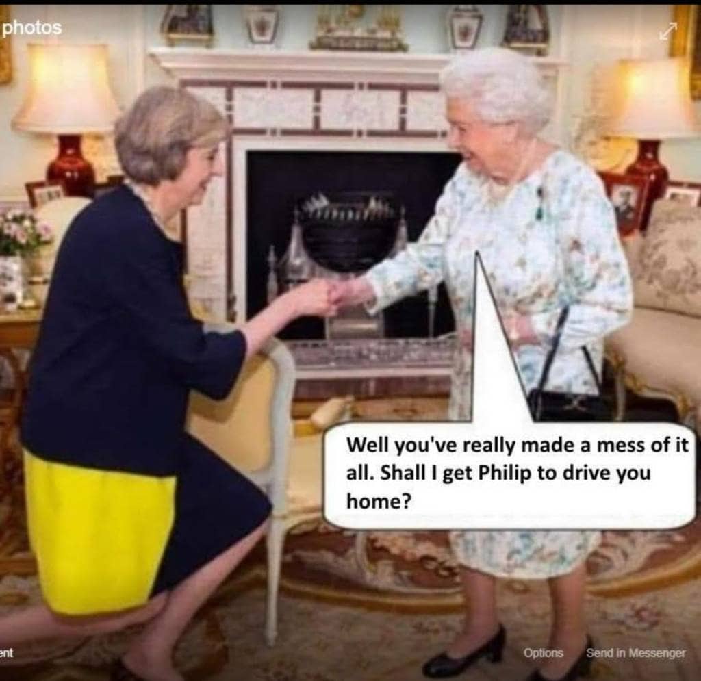 Theresa May and The Queen ... 1
