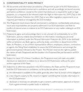 confidentiality of EOI