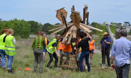 insect hotel sculpture