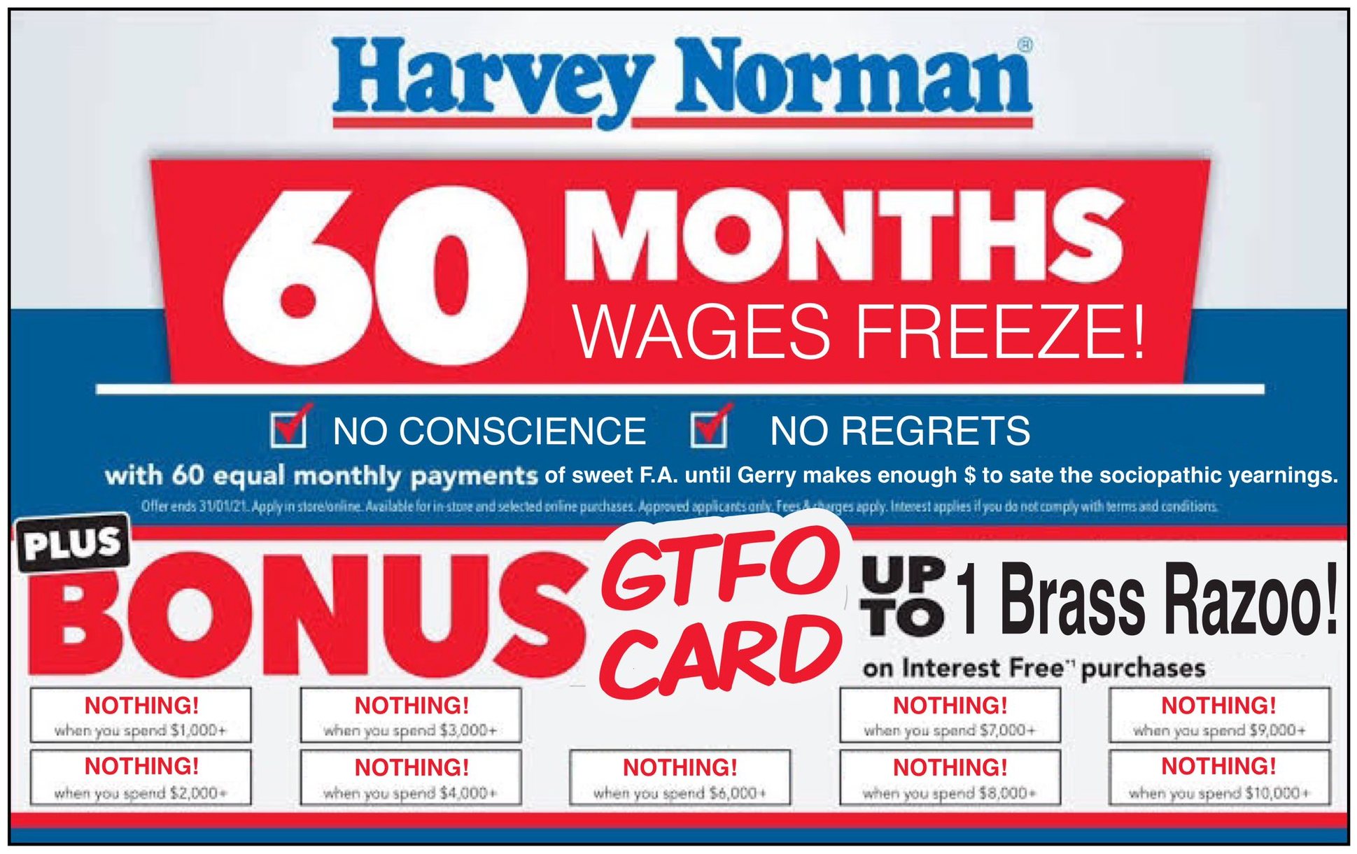 No Harvey Norman No! Tasmanian Times