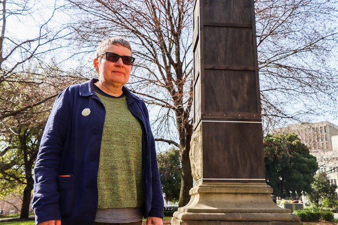 Julie Gough Reinterprets Crowther Statue 1