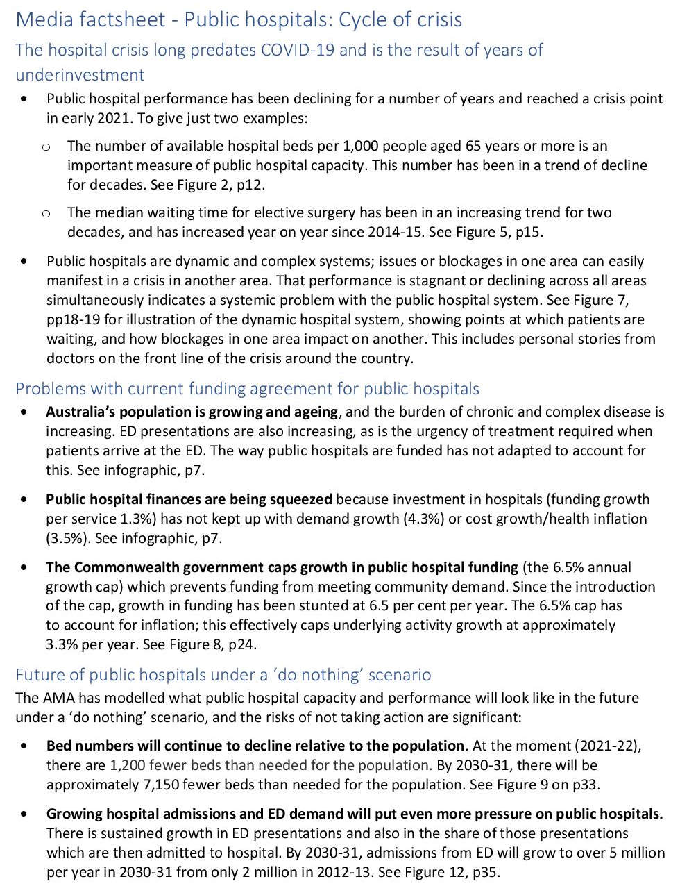 AMA: 'Hospitals in Crisis' 5 AMA: 'Hospitals in Crisis' 5