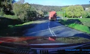 Dangerous Log Truck Driving on Birralee Road 25