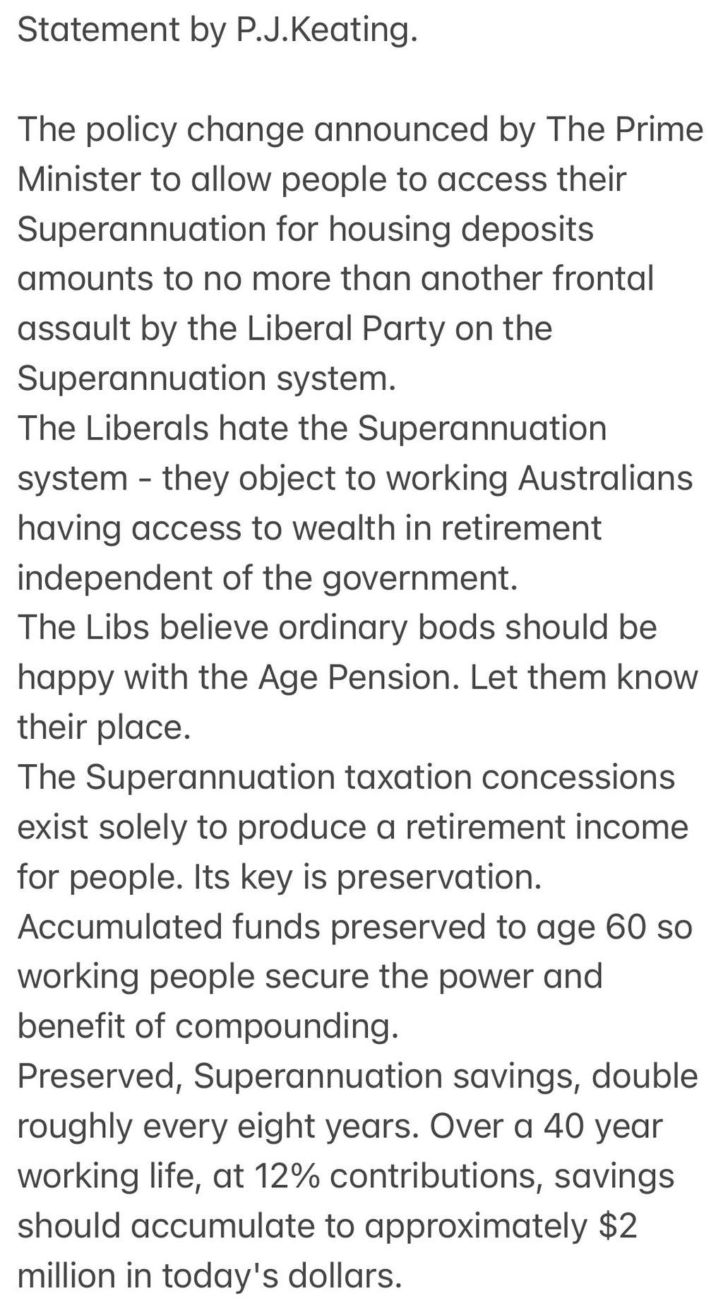 Coalition 'Superannuation for Housing' Plan 28