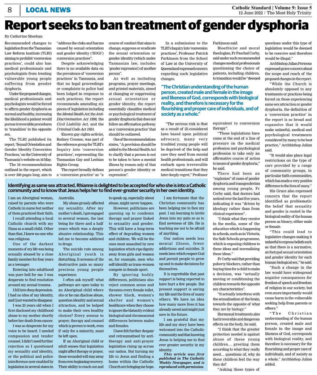 TLRI Statement on Conversion Practices Report 5 TLRI Statement on Conversion Practices Report 5