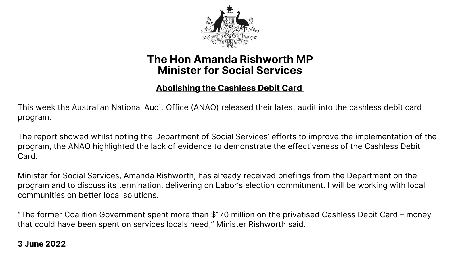 Cashless Debit Card to be Scrapped 4 Cashless Debit Card to be Scrapped 4