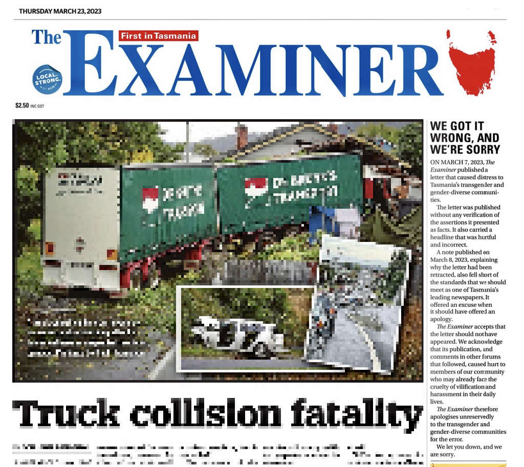 Examiner Apologises for Anti-Trans Letter 1