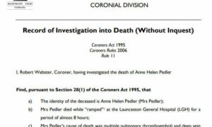 On the Death of Anne Pedler ... 3