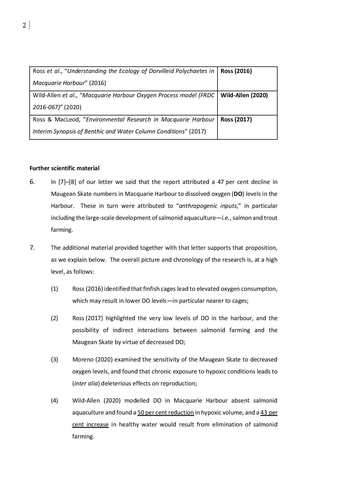 TAI: Fed Govt Legally Obliged to Protect Maugean Skate 34
