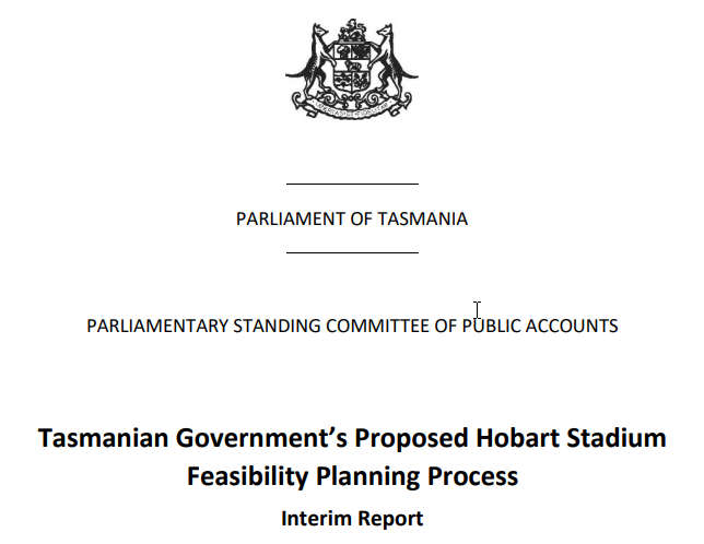 Interim Report - Parliamentary Inquiry into Stadium Precinct 3