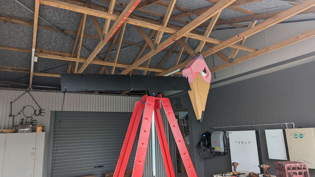 Giant Puppet 'Derek' Launches in Launceston – Climate Crisis Warning 1