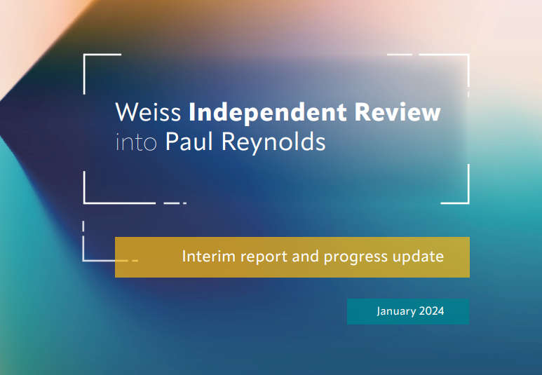 Release of Interim Report into Ex-cop Paul Reynolds 1