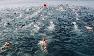 Protesters Slam Salmon-Sponsored Swim 5