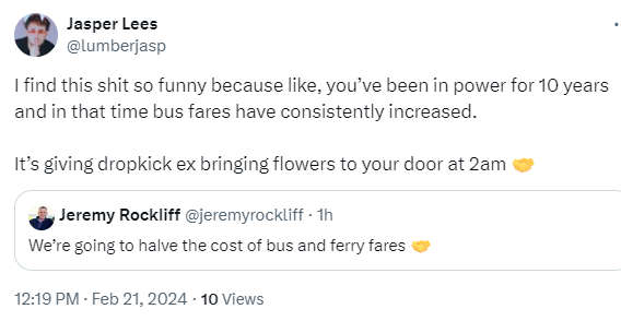 Liberals Promise to Halve Bus Fares for a Year 16 Liberals Promise to Halve Bus Fares for a Year 16