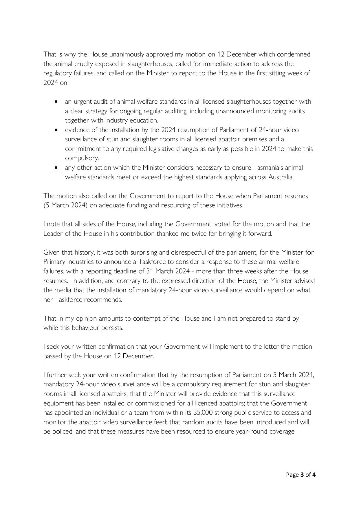 Shots Fired! Correspondence Between Independent MHA John Tucker and Premier Rockliff 21