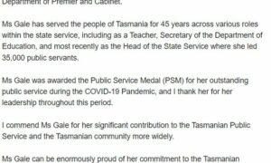 Jenny Gale Resigns 5