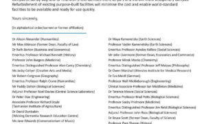 Academics' Letter to Premier re Sandy Bay Campus 11