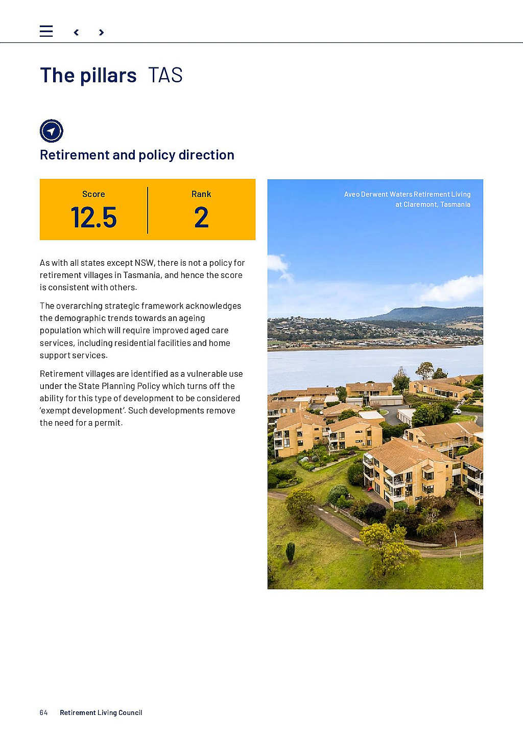Tasmania Lagging on Retirement Villages 22 Tasmania Lagging on Retirement Villages 22