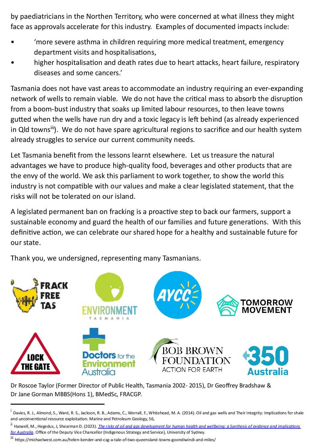 Call for Permanent Fracking Ban 6 Call for Permanent Fracking Ban 6