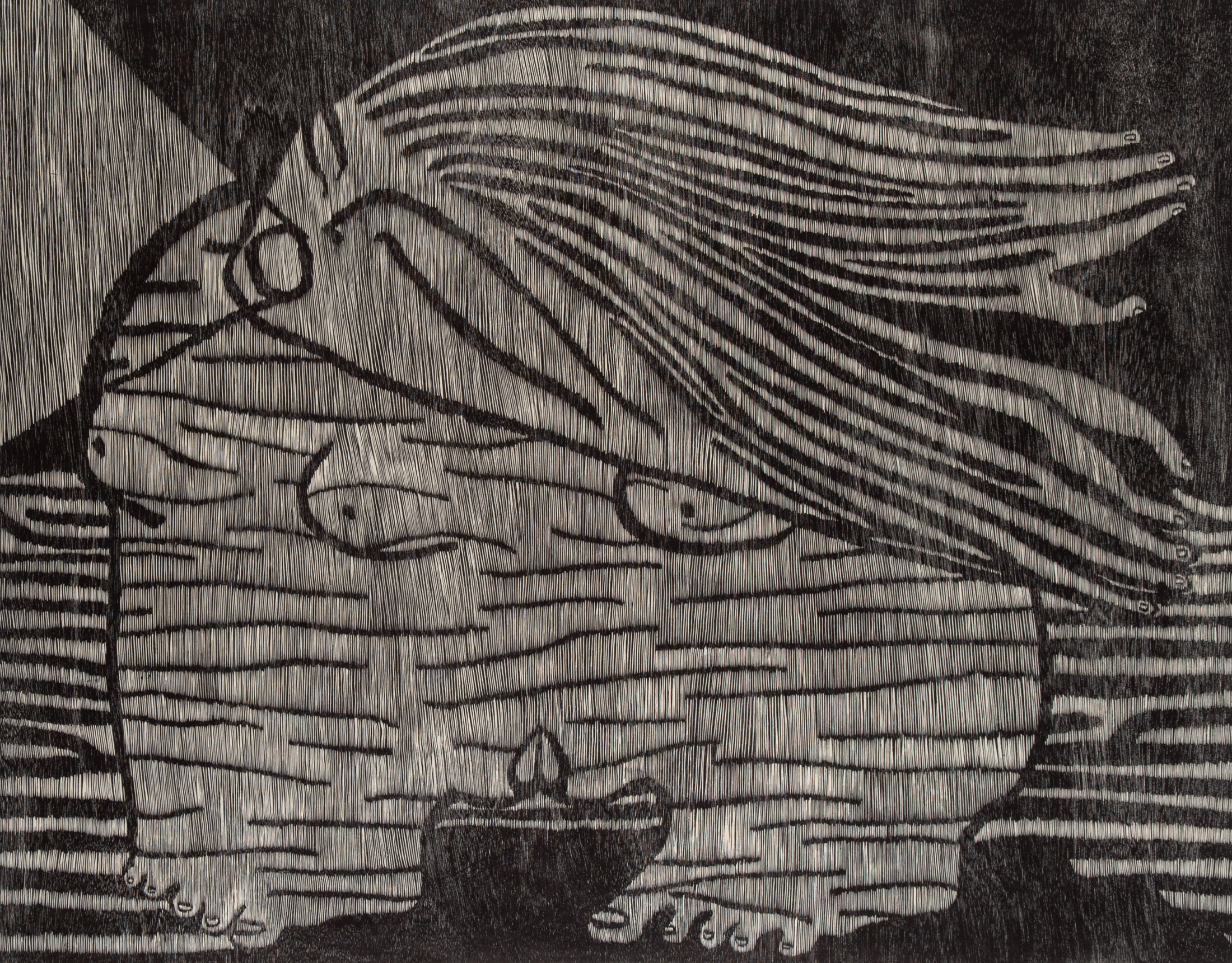 The Incisive Mark - Michael Schlitz's Woodcuts Open at Bett Gallery 1