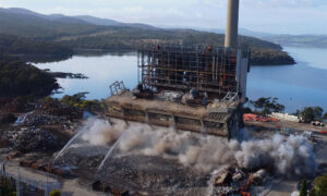 Hydro Tasmania Continues Demolition of Bell Bay Power Station 8