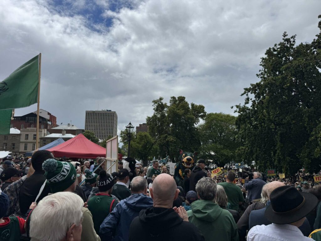 Stadium Rally Launches Festival Of Stupid Ideas - Tasmanian Times