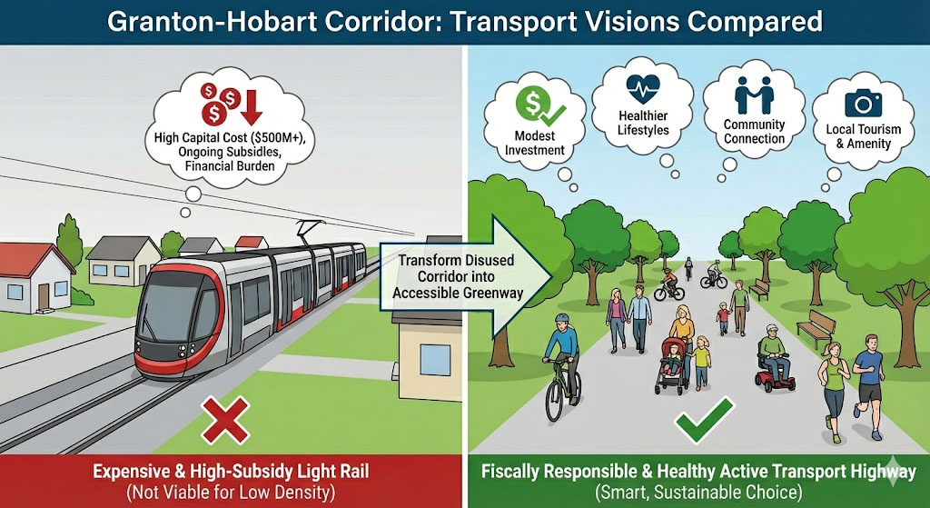 Choosing Active Transport Over Costly Hobart Light Rail 1
