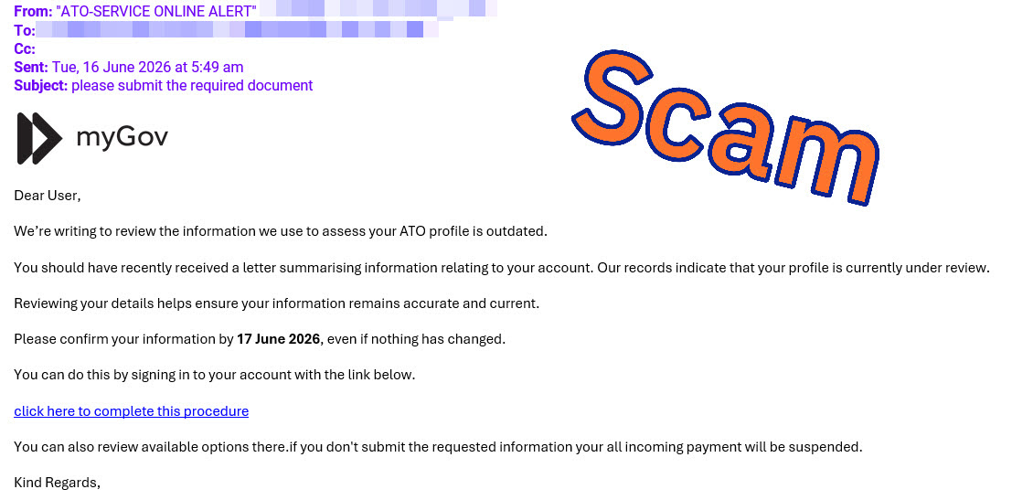 ATO Scam Alert 1